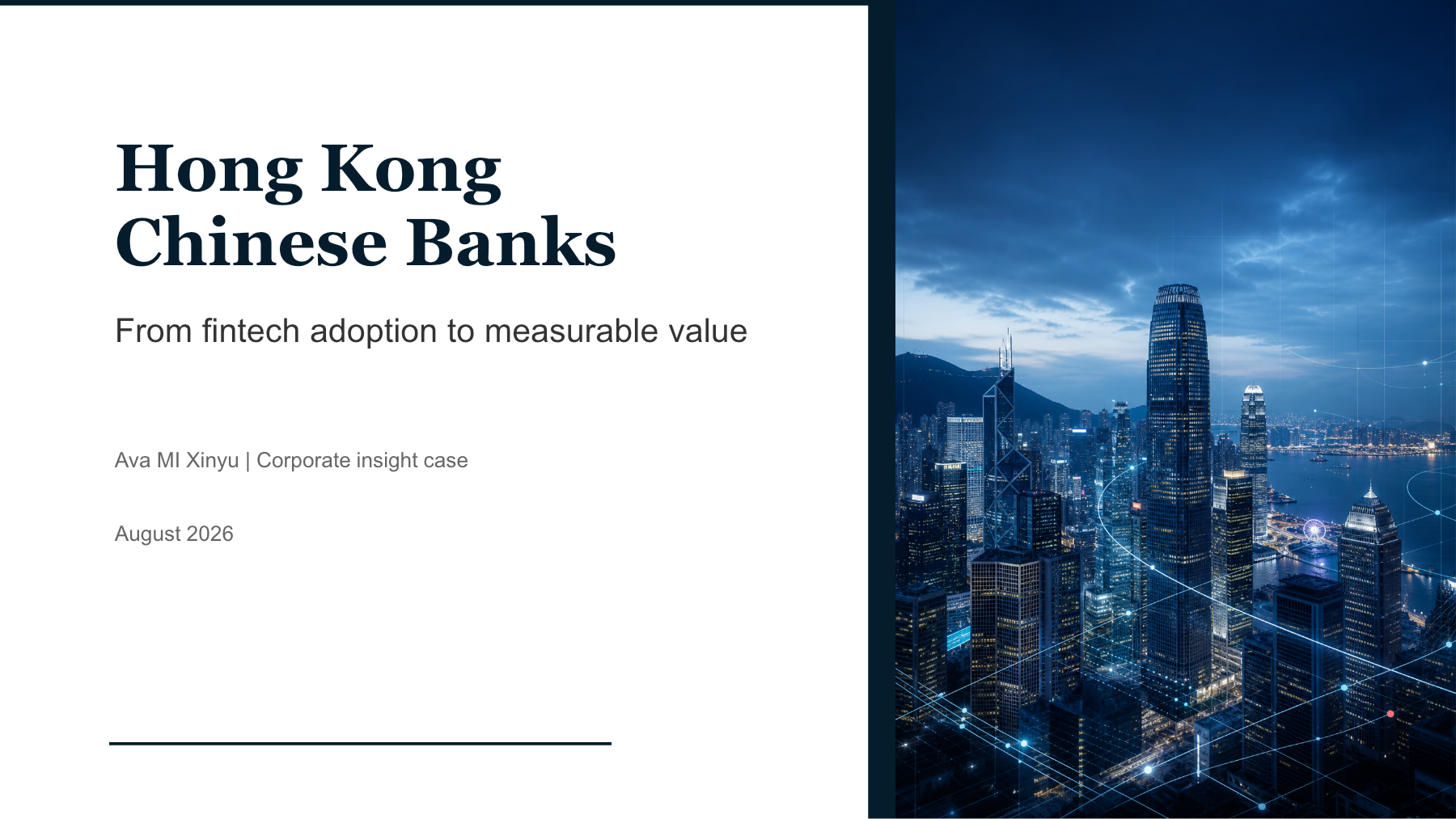 Hong Kong Chinese Banks management presentation cover