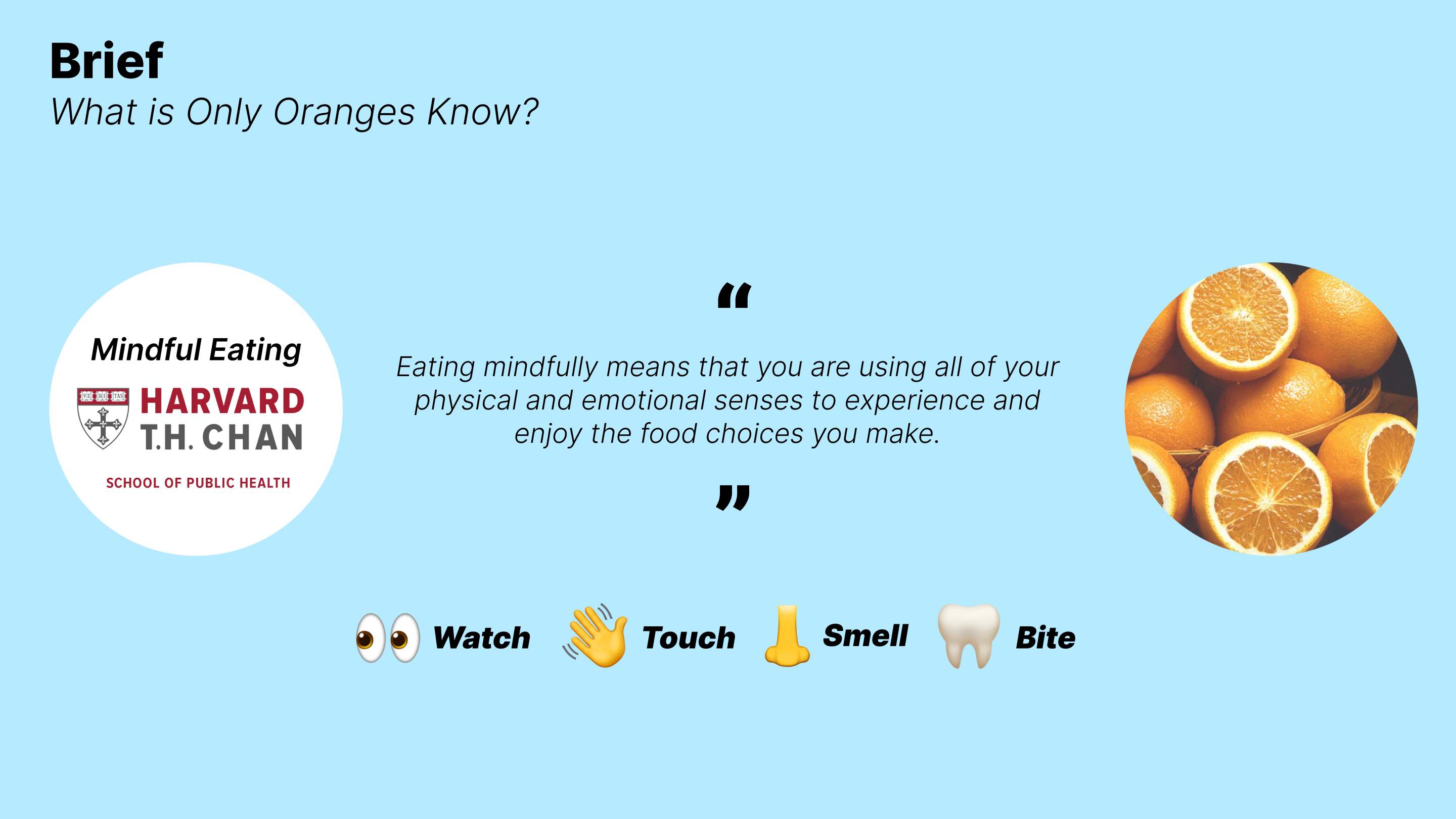 Mindful eating brief from the project